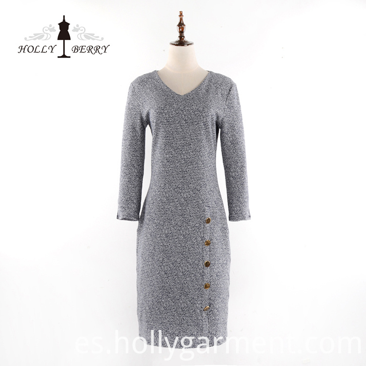 Vestido de manga larga mujer Women Long-Sleeve Dress